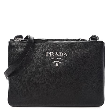 prada vitello phenix crossbody gold small black|prada silver crossbody wallet.